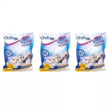 ORDINETT Moisture Absorber Refill Pack, 3 x 450 g, Lemon