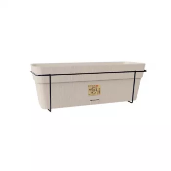 STEFANPLAST Balcony Set with Automatic Irrigation System and Metal Bracket 50x18x17 cm White