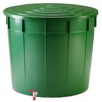 STEFANPLAST Rain Barrel 500L with Lid and Tap Ø100x85cm Green