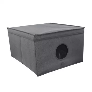ORDINETT Folding Box L Size 50x40x25 cm Grey