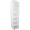 ORDINETT Hanging Organiser with 6 Shelves 30x30x120cm Cotton Grey