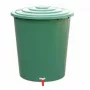 STEFANPLAST Rainwater Barrel 310L with Lid and Tap, Green, Ø80x97cm