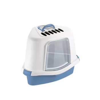 STEFANPLAST Litter Tray Sprint Corner Plus 56x40x40cm Blue/White