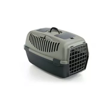 STEFANPLAST Gulliver 3 Pet Transport Box with Plastic Door 61x40x38 cm Grey/Green