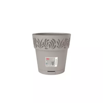 STEFANPLAST Gaia Flower Pot with Saucer Ø20x19cm Light Grey