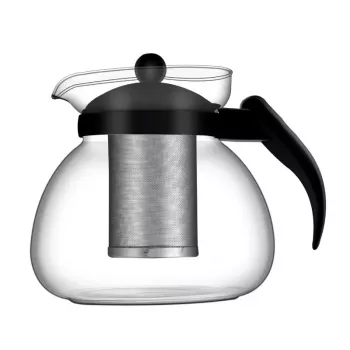 ASI COLLECTION FERRO Teapot 1.5L Stainless Steel with Infuser, Polished Mirror Finish, Induction-Suitable