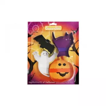 GUARDINI Halloween Biscuit Tins Set of 4, 10 x 2 cm, Round Tinplate Cookie Tins