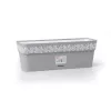 STEFANPLAST Gaia Flower Trough with Saucer 50x18x17 cm Grey