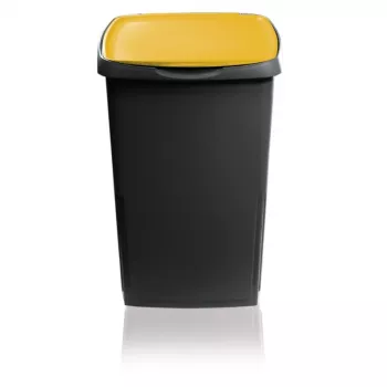 GIOSTYLE Eco Solution 45L Waste Bin Dark Grey/Yellow