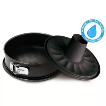 GUARDINI Gardenia Round Cake and Cupcake Baking Mould, 24 x 7.7 cm, Non-Stick, Anthracite