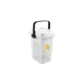 STEFANPLAST Pet Food Storage Container 2.5 kg 7 L 23x19x31 cm, Transparent/White