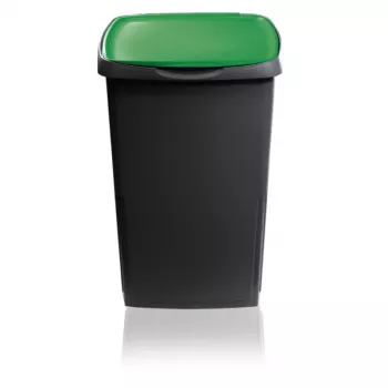 GIOSTYLE Eco Solution 45L Waste Bin 37x36x53.5cm Dark Grey/Green