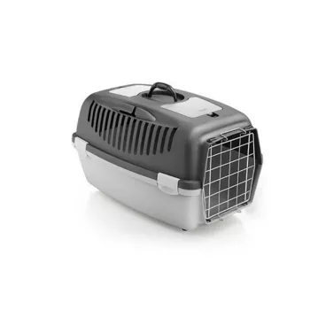 STEFANPLAST Gulliver 3 Pet Transport Box with Metal Door 61x40x38 cm Dark Grey/Light Grey
