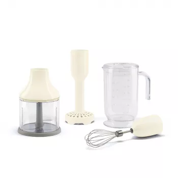 SMEG HBAC11CR Accessory Set for Hand Blender, 4-Piece, Cream