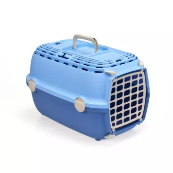 STEFANPLAST Horizon 1 Pet Carrier with Plastic Door 48x32x30 cm Light Blue/Blue