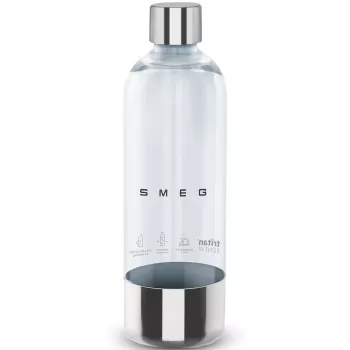 SMEG SKSB01 Replacement Bottle for Soda Maker SKC01, 1 Litre, PET Plastic, Transparent