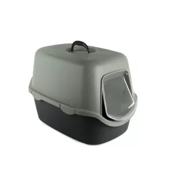 STEFANPLAST Cathy Covered Cat Litter Tray 56x40x40 cm Grey/Green