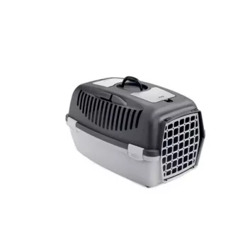STEFANPLAST Gulliver 2 Transport Box with Plastic Door 55x36x35cm Dark Grey/Light Grey