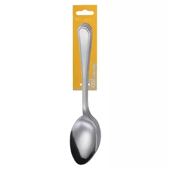 ASI COLLECTION Villa Spoons, 1.7 mm, 19 cm, Stainless Steel, Set of 3