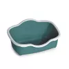 STEFANPLAST Tres Chic Open Cat Litter Tray 56x38.5x26 cm White/Green