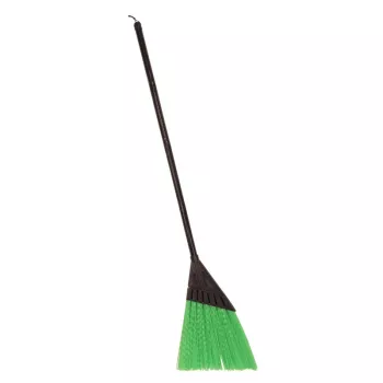 SAUBER Flat Street Broom with Handle Green