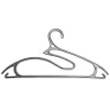 ORDINETT 5-Piece Plastic Clothes Hanger 5-in-1 Collection 42 cm Silver