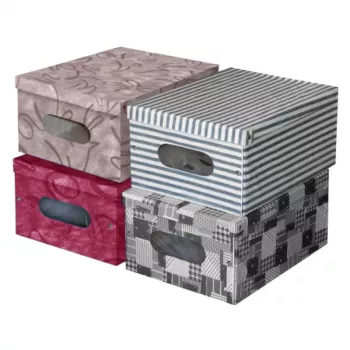 ORDINETT Marilyn Folding Vinyl Box 50x40x25cm Assorted