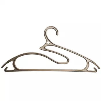 ORDINETT Clothes Hangers 5 Pieces Plastic 5-in-1 Collection 42cm Light Grey