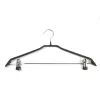 ORDINETT Clothes Hangers with Clips 2pcs. Steel/Vinyl Non-Slip 44cm Black