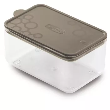 GIOSTYLE Con.Tengo Rectangular Pet Bowl S 0.7L Grey-Brown