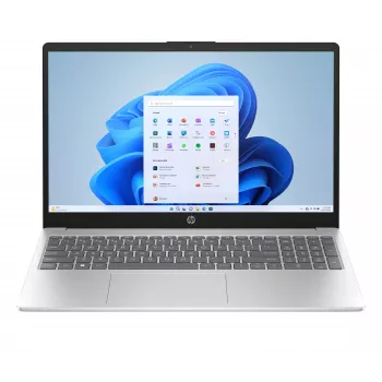 HP 15.6 inch FHD Laptop - Intel Core 3 100U, 8GB RAM, 512GB SSD, FreeDOS, Natural Silver