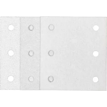 Makita 192352-4 Sandpaper Set, 10-Piece, Grits P60/P100/P150, 102 x 114 mm, Hook-and-Loop, for Multitools