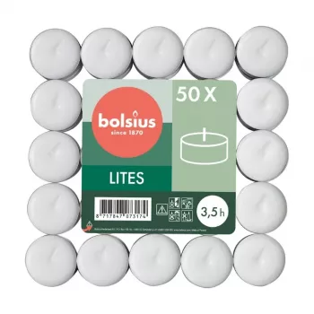 BOLSIUS Tealights 50 pcs White