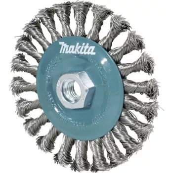 Makita D-77540 Braided Wire Cup Brush 125 mm M14 Stainless Steel