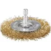 Makita D-73689 Wire Cup Brush 75 mm Brass Wire Crimped Hex Shank 1/4 inch