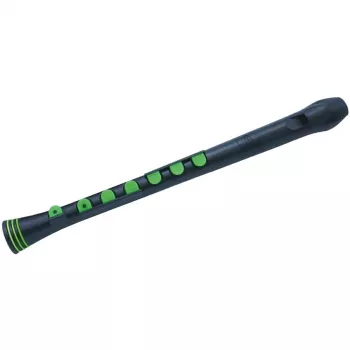 NUVO Recorder+ NURG320BGR Soprano Recorder, German Fingering, Black/Green