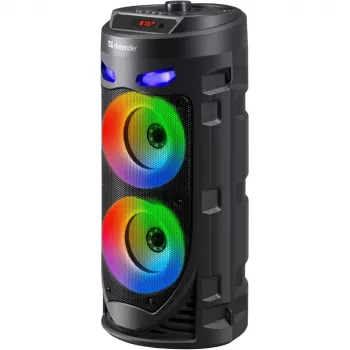 Defender CRASHBOOM 16W Portable Bluetooth Speaker with Karaoke, FM, LED, TWS, Microphone & Remote Control - Black