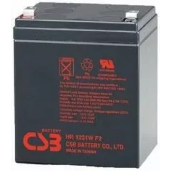 CSB Battery HR1221WF2 12V 5.3Ah AGM VRLA Rechargeable Battery with F2 Terminals