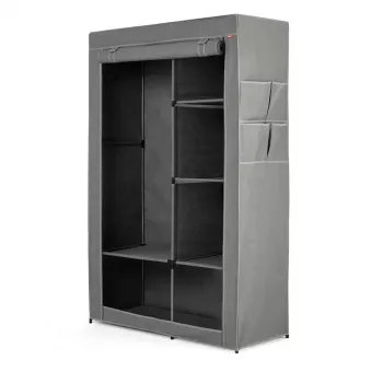 RAYEN Fabric Wardrobe 105 x 45 x 161 cm Grey