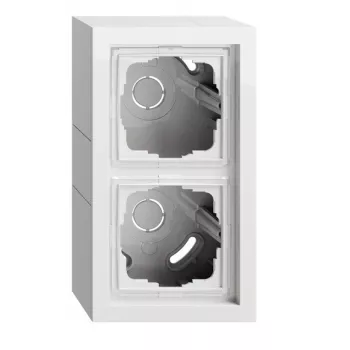 Gira F200 Surface-Mounted Housing 2-Gang Pure White 106270