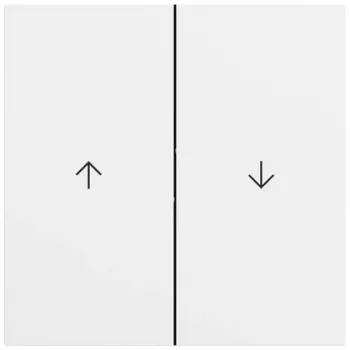 GIRA 329472 Rocker 2-Gang Arrow Symbols System 70 Pure White Glossy