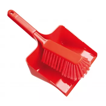 Haug Bürsten Dustpan and Hand Brush Set Red Plastic 35 cm Wide (FC88921)