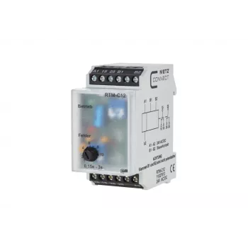 METZ CONNECT 11027613 Multifunction Time Relay, 24V AC/DC, 2W, 1 CO, 0.05s-100h, DIN Rail