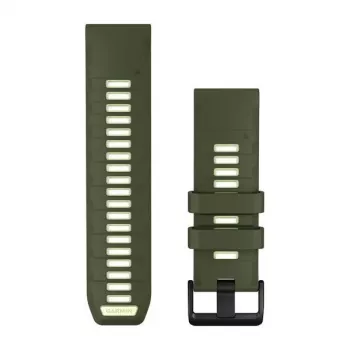 Garmin QuickFit 26 mm Silicone Band for Watches - Olive Drab / Lemon 010-14508-01