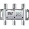 AXING BAB 4-16P - 4-Way Satellite Splitter, 16 dB Tap Loss, 5-2400 MHz, F Connectors