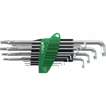 Wiha 366BETSZ13TS Torx Ball End L-Key Set, 13-Piece, Titanium Grey, ErgoStar Holder 40979