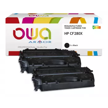Armor OWA Compatible Toner Cartridge 2-Pack Black Replacement for HP CF280X/CF280XD
