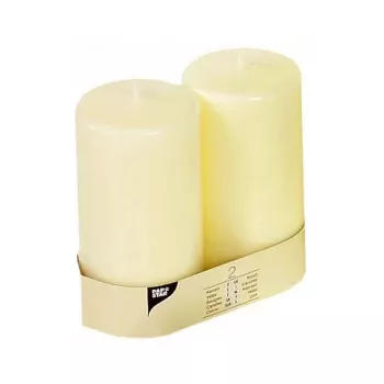 PAPSTAR pillar candle 15 cm ivory
