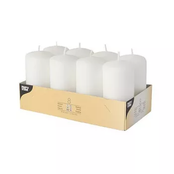 PAPSTAR pillar candle 10 cm white