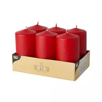 PAPSTAR pillar candle 11.5 cm red